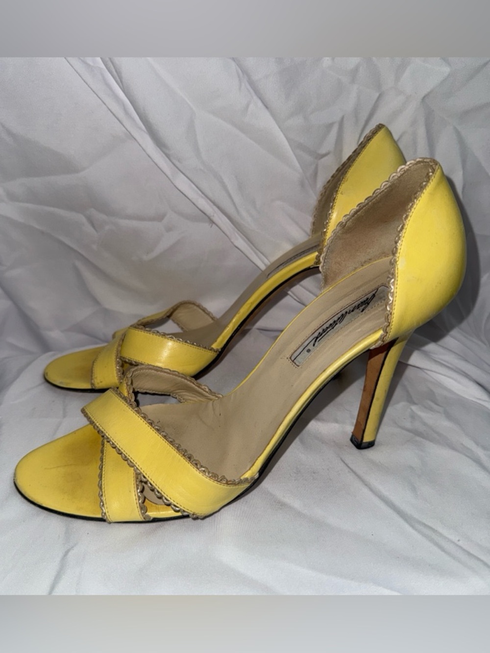 Yellow Women's Strappy High Heel Sandals